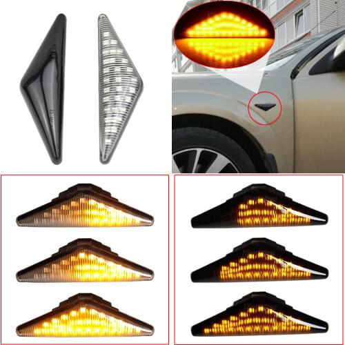 For Ford Focus Mk1 1998-2004 Mondeo Mk3 2000-2007 Dynamic LED Side Marker Lamp Turn Signal Light Crystal/Smoked