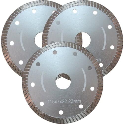 3 PCS/SET 4.5" super thin turbo 115mm ultra thin 1.2mm thick cutting disc diamond saw blade for tiles, ceramic. FREE SHIPPING