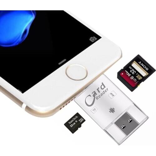 3 in 1 i Flash Drive USB Micro SD SDHC TF OTG Card Reader Adapter for iPhone 5 6 7 X XS XR for ipad/Samsung OTG Phones