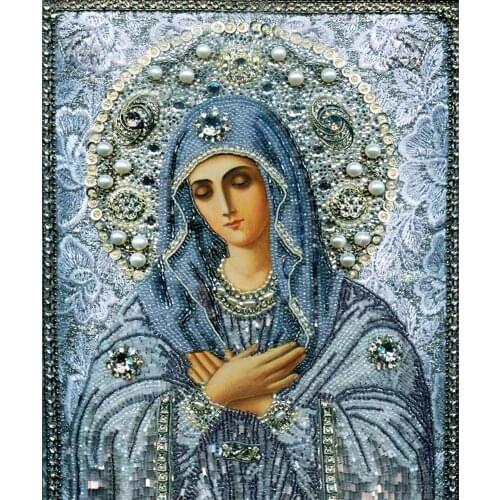 Partial Embroidery Diamond Painting 5D DIY Maria Religion Cross Stitch Craft Mosaic Picture Needlework Kits Wall Decoration