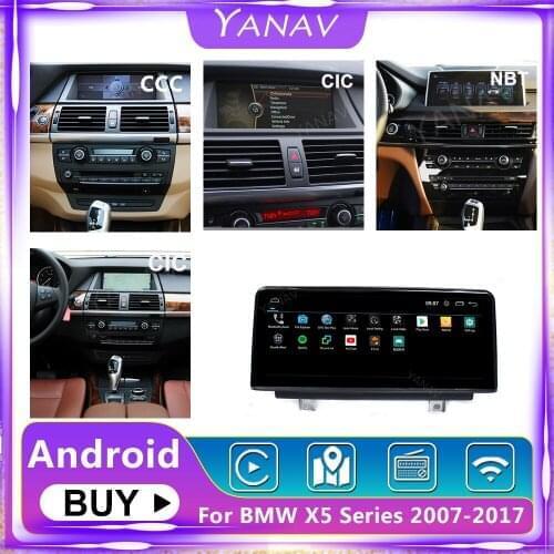 2 Din Android Car Radio For BMW X5 Series E70 F15 2007-2017 CCC CIC NBT GPS Navigation Auto Carplay Wireless Stereo Receiver