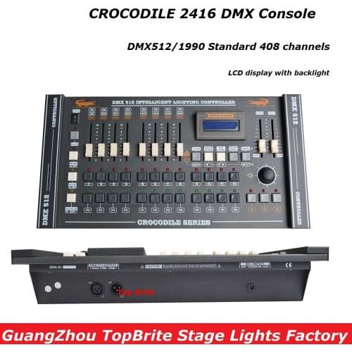 Free Shipping 1Pcs CROCODILE 2416 Disco DMX Controller DMX 512 DJ DMX Console Equipment For Stage Party Wedding Event Lighting