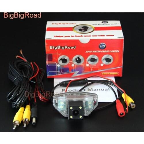 BigBigRoad Car Rear View Camera Backup Parking Camera Night Vision For Honda Accord Civic Pilot Odyssey Crosstour MRV Acura TSX