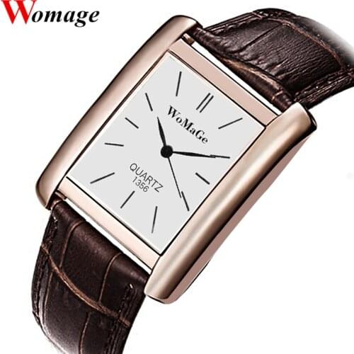 Men Watches Rectangle Quartz Leather Watches Elegant Masculino Relogio Luxury WoMaGe Wristwatch orologio uomo saati