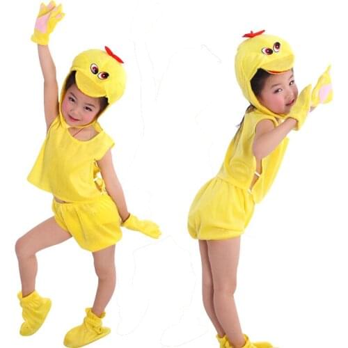 Children cartoon animal costume clothes cartoon clothes short-sleeve baby duck for boys girls