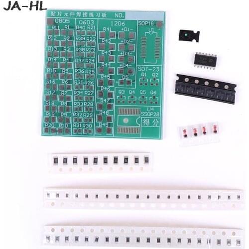 DIY SMT SMD Component Welding Practice Board Soldering Kit Resitor Diode Transistor By Start Learning Electronic High Quality