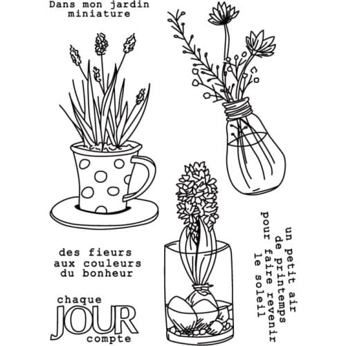 French stamp Clear Stamp for Scrapbooking Transparent Silicone Rubber DIY Photo Album Decor 0641