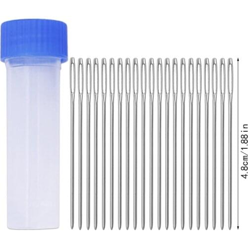 LMDZ 20Pcs 48mm DIY Crafts Large Eye Embroidery Tapestry Knitters Wool Needles Blunt Bees Darning Needles Threading Sewing Tools