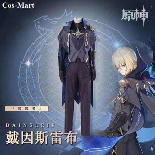 Game Genshin Impact Dainslef Cosplay Costume Full Set Fashion Combat Uniforms Male Activity Party Role Play Clothing Custom-Make