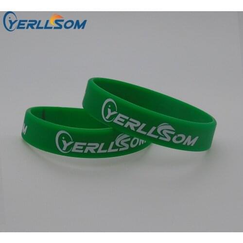 YERLLSOM 150PCS customized personalized silicone bracelets wristbands with printing writing YS18080601