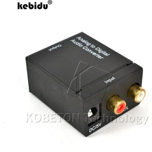 Kebidu Original Digital Audio Optical Analog Converter For Toslink SPDIF Coax to Analog L/R RCA Audio Converter Adapter Newest