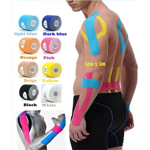 5mx5cm Kinesiology Tape for Football Sports Safety Injury Adhesive for Muscles,Knee Shoulder Waterproof Therapeutic First Aid