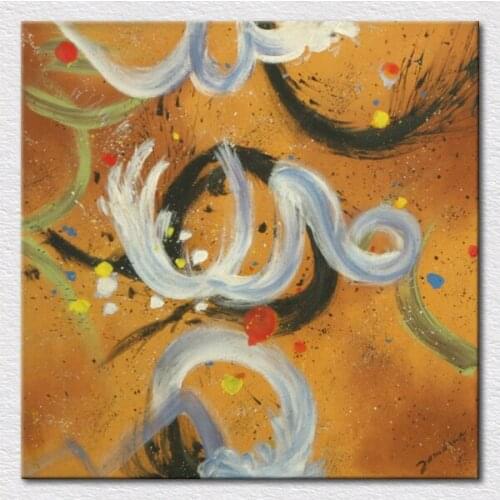 Beautiful oil canvas abstract art painting printed on canvas for living room decor to hang on wall free shipping