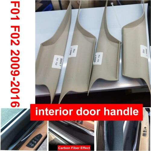 Car Interior Door Handle Cream For BMW F01 F02 7-series 730 740 750 760 Front Rear Left Right Inner Panel Pull Trim Cover Bars
