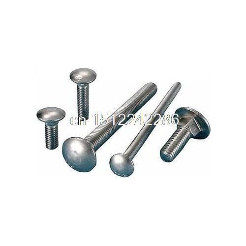 Lot25 Metic Steel M6 x 12mm Cup Square Hex Carriage Screws Bolts Coach Bolts