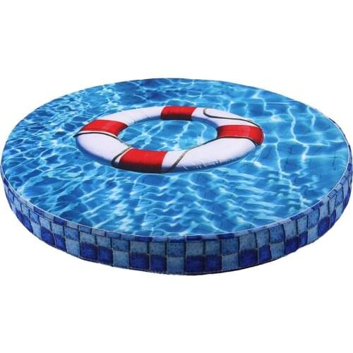 Summer 3D Print Swim Ring Blue Round Pet Dog Pad Mat Small Dog Cat Sleeping Bed Mats Breathable Portable Puppy Kennel Soft Sofa