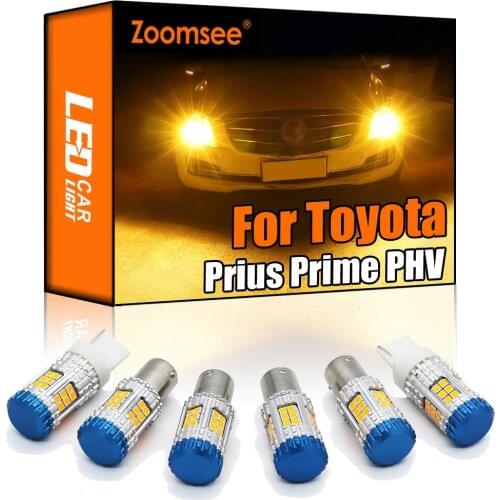 Zoomsee Canbus For Toyota Prius Prime PHV 2016-2020 No Hyper Flash Error Vehicle LED Turn Signal Light Indicator Bulb PY21W W21W