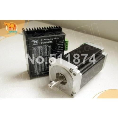 Powerful Kit! CNC Wantai Nema34 Stepper Motor 85BYGH450C-012 1600oz-in+Driver DQ860MA 7.8A 80V 256Micro Router Plasma Mill Cut