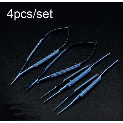 Stainless steel/Titanium alloy instruments set forcep needle holder scissor Ophthalmic instruments