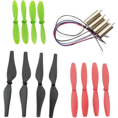720 3.7V Coreless Brushed Motors Set 8.5x20mm + 71/65/55mm Propeller Prop CW CCW Micro Drone Quadcopter DIY Spare Parts