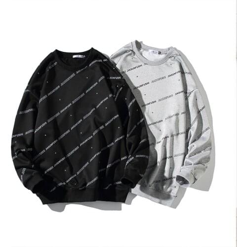 2021 Autumn New Letter Print Sweatshirt Men Plus Size Pullover Japanese Harajuku Unisex Hip Hop Casual Oversized Hipster Hoodies