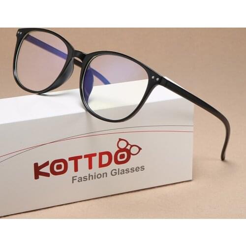 Fashion Plastic Vintage Eyeglasses Oval Blue Light Glasses Clear Computer Women Men Vintage Retro Anti Blue Ray Glasses Frame