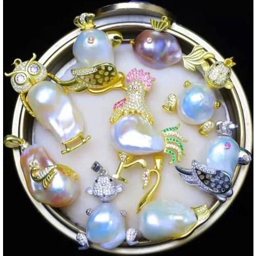 Wholesale 3A 15-16mm Vivid color natural freshwater Baroque pearl Loose pearls for DIY women Earring