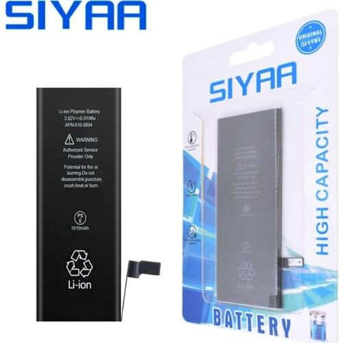 Original SIYAA Battery For Apple iPhone 6 6S 5S Replacement Batteria For 6S 6 5S Phone Batteries With Free Tools Lithium Polymer