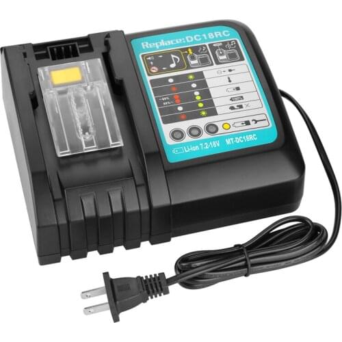 Suitable for Makita 7.2V / 18V lithium battery DC18RC charger for lithium battery BL18560 BL1850 BL1840 BL1830 BL1820 BL1815