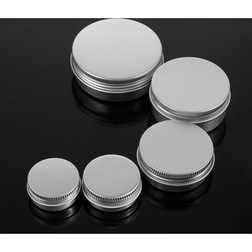 Empty Aluminium Bottle Small Jar Makeup Oil Wax Cream Container Tin Can Travel Cosmetic Bottle Candle Box 10/15/30/50/60ml