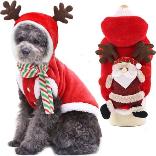 Christmas Dog Clothes Pet Dogs Clothes for Dog Cute Xmas Dog Clothing Puppy Kitty Costume Coat Dogs Pets Clothing Chihuahua York