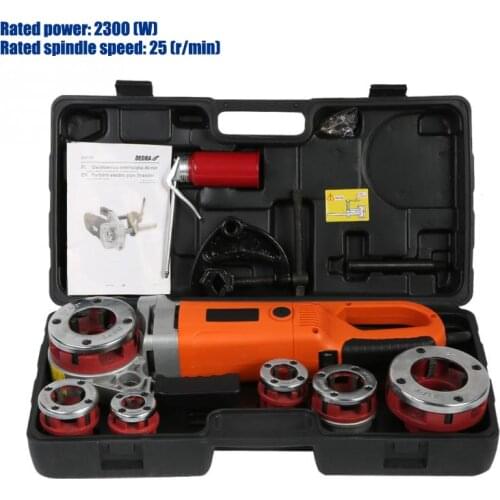 Portable Handheld Electric Pipe Threader Threading Machine With 6 Dies Good Quality new