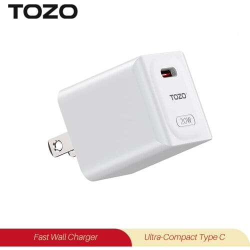 TOZO C1 USB C Fast Wall Charger 20W PD Power Adapter Ultra-Compact Type C for iPhone 12/Mini/Pro/Pro Max/11,iPad Pro,Samsung