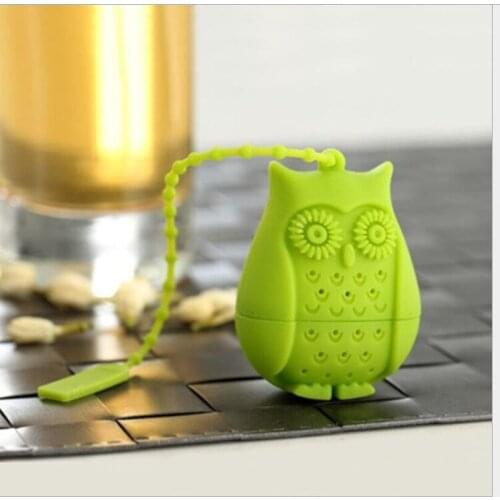 2021 Hot Sale Owl Tea Bags Strainers Silicone Teaspoon Filter Infuser Silica Gel Filtration Silicone loose-leaf Tea Infuser Filt