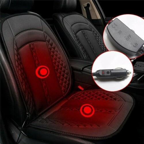 12V Universal Car Seat Carbon Fiber Heated Heat Cushion Seat Heater Pad Winter