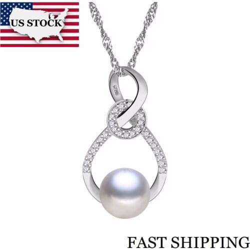 US STOCK Uloveido Necklaces Pendants Circle Pendant Choker Necklace Women White Imitation Pearl Jewelry Collares 15% N859