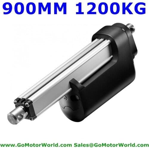 12000N 1200KG 2640LB force 12V 24V 900mm adjustable stroke heavy duty industry linear actuator free shipping