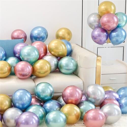 20pcs 10/12 Inch Metallic Latex Balloons Birthday Wedding Party Ballon Beautiful Party Decoration Globos Pink Purple Gold