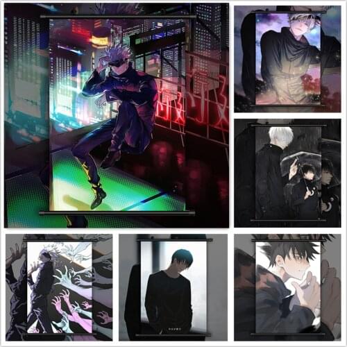 Jujutsu Kaisen Satoru Gojou Fushigura Megumi Anime Manga HD Print Wall Poster Scroll