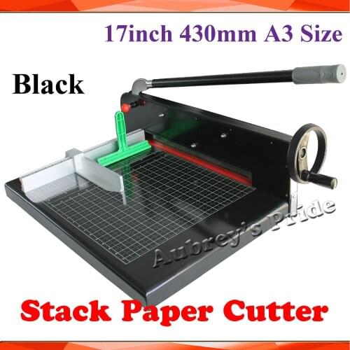 Free Shipping New Heavy Duty All Metal Steel Ream Guillotine 17In A3 SIze Stack Paper Cutter