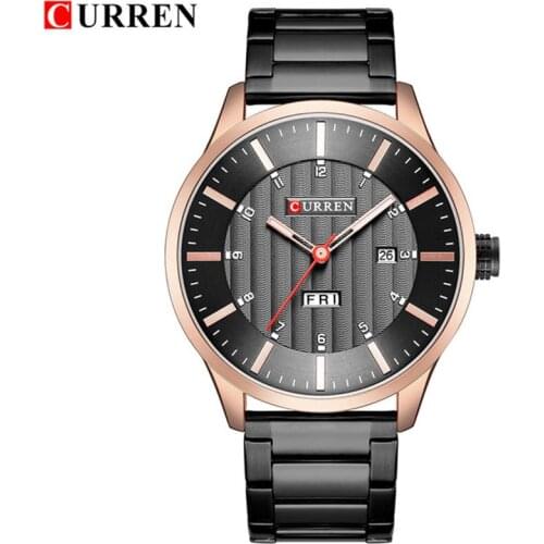 CURREN Quartz Men Watches Stainless Steel Auto Date Day Wristwatches Fashion Casual Calendar Man Watch Relogio Masculino 8316