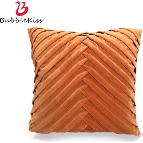 Bubble Kiss Cushion Cover Crumpled Solid Living Room Sofa Bedroom Bay Window Home Decoration 45X45CM Hidden Zipper Pillow Case