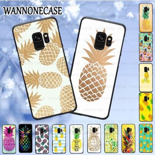 Phone Case Shell For samsung galaxy s9plus s10PLUS note8 note9 note10pro S8 S8PLUS Summer Delicious Fruit Cute gold Pineapple
