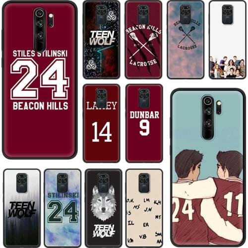 Teen Wolf 24 Case For Xiaomi Redmi Note 9S 9 8 10 Pro 7 8T 9A 9C 8A 7A 6 6A Black Soft Phone Cover 9T K40 Funda Coque Shell Capa