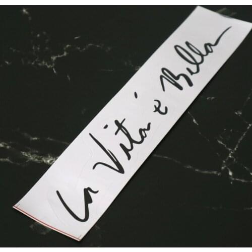 CK2754#25*5cm Italian La vita e bella, life is beautiful funny car sticker printed PVC decal car auto stickers for car styling