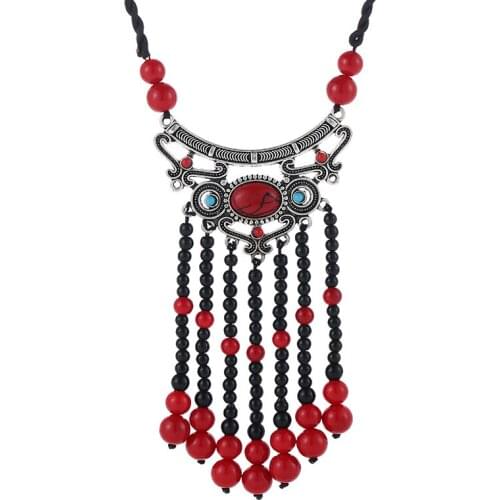 Fooderwerk Jewelry 2018 New Fashion boho sweater chain retro silver metal beaded pendant female sweater chain