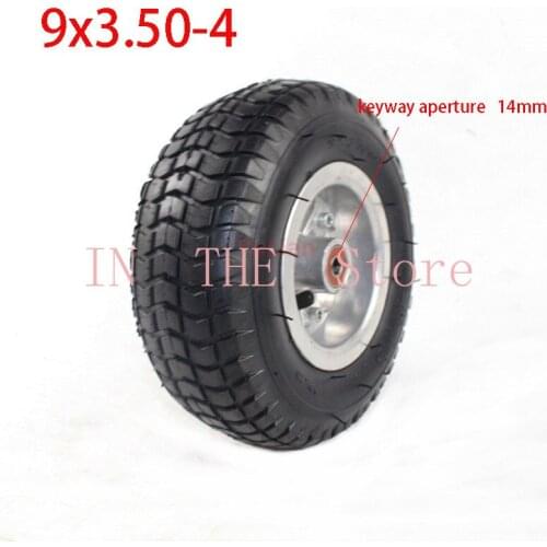 9x3.50-4 pneumatic tire wheel, used for electric scooter, pocket bike, lawn mower, kart 9 * 3.50-4 wheel tire
