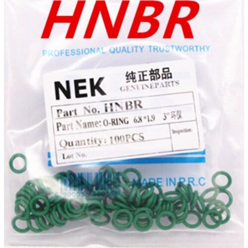 6.8*1.9mm ) #6 R134a HNBR Rubber O-Ring Seal Kit,High Temperature Resistance for Car Air Conditioning valve 5/16 3/8 1/2 5/8