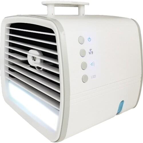 EAS-Air Conditioner Mini Fan Portable Air Conditioner for Room Home Air Cooling Desktop Spray Humidifier with Night Light
