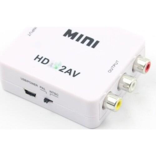 Mini HDMI-compatible Video Converter Mini HDMI-compatible To RCA Converter HD 1080P AV/CVSB L/R Audio and Video Converter Box